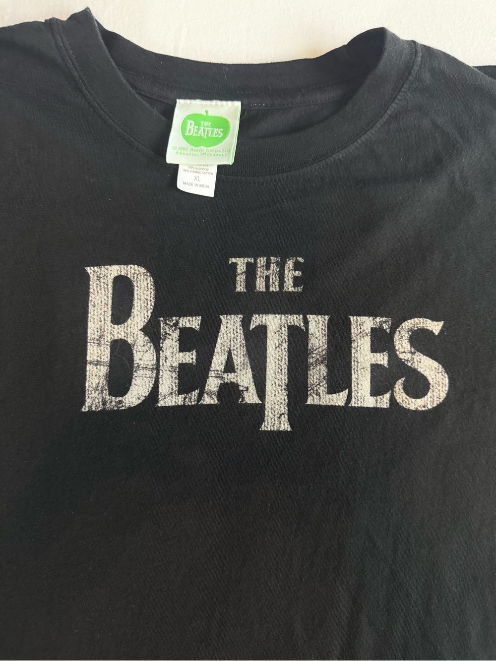 Vintage 2005 The Beatles Bravado Shirt XL Black Double Sided Sgt Pepper Drum